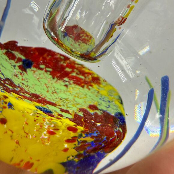 Murano Glass Candle Holders VTG paperweight fishbowl aquarium pair - Picture 5 of 6